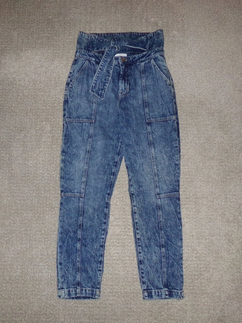 NWT JONATHAN SIMKHAI HENLEY TIE WAIST STRAIGHT JEANS SZ 29
